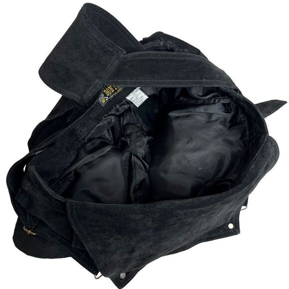 Vintage Don’t Stop black suede short overalls size L - Picture 7 of 16